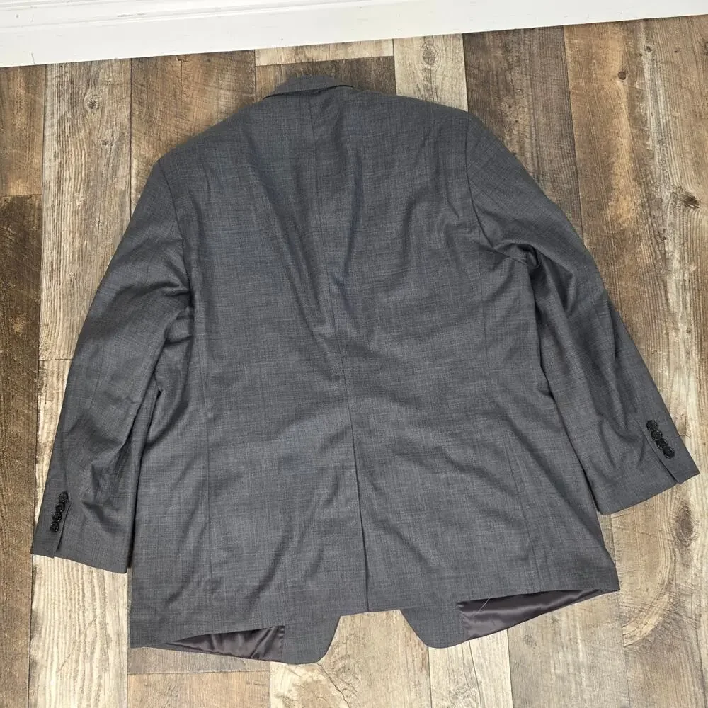 Lauren Ralph Lauren Wool Blazer Charcoal Gray Two Button Made in Canada Size 50R